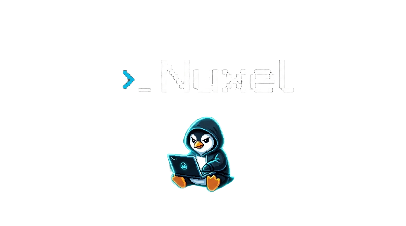 Nuxel penguin mascot holding a release checklist
